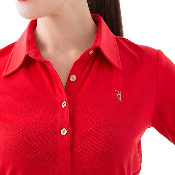 Polo shirt hawaiian skull red