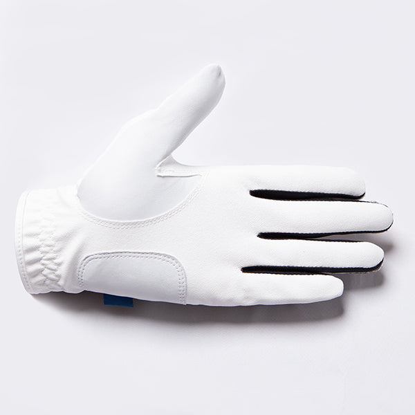 Golf gloves [Paisley] (white) worn on left hand, unisex