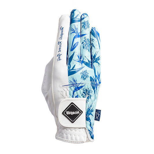 Golf gloves [tropical] (blue) worn on right hand