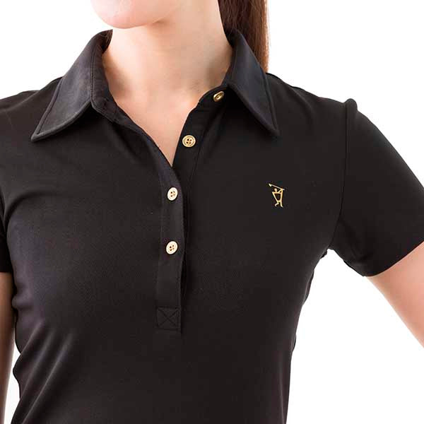 Polo shirt hawaiian skull black