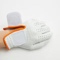 Leather golf gloves [Hibiscus series] (Pearl white) Left hand worn, common for men and women