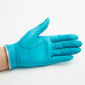 Leather Golf Gloves [Hibiscus Series] (Blue) for both hands, for women