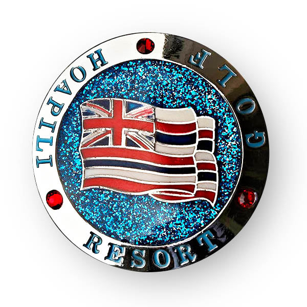 Ball marker (Hawaiian flag) navy