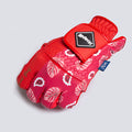 Golf gloves [Paisley] (red) worn on left hand, unisex