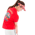 Polo shirt hawaiian skull red