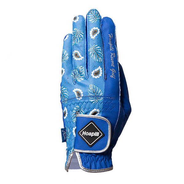 Golf gloves [paisley] (blue) worn on left hand, unisex