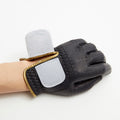 Leather golf gloves [Hibiscus series] (Navy) for both hands for women