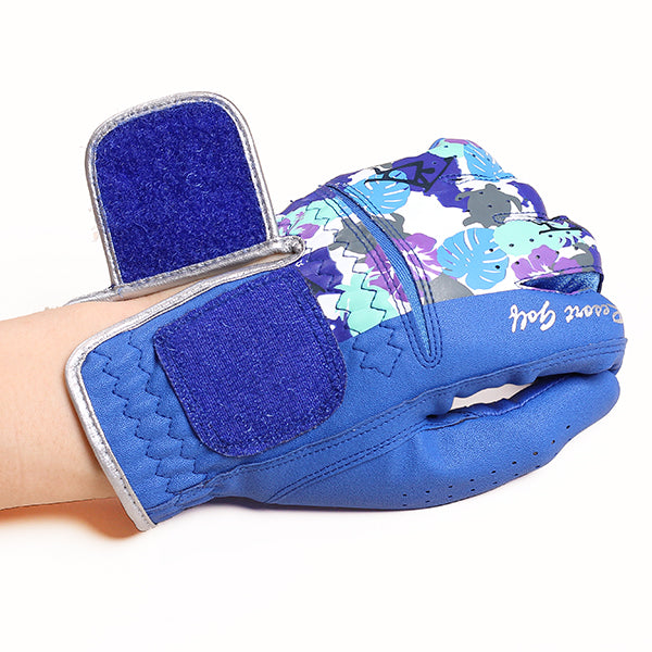 Golf gloves [Hawaiian camouflage print] (dark blue) Left hand worn, unisex