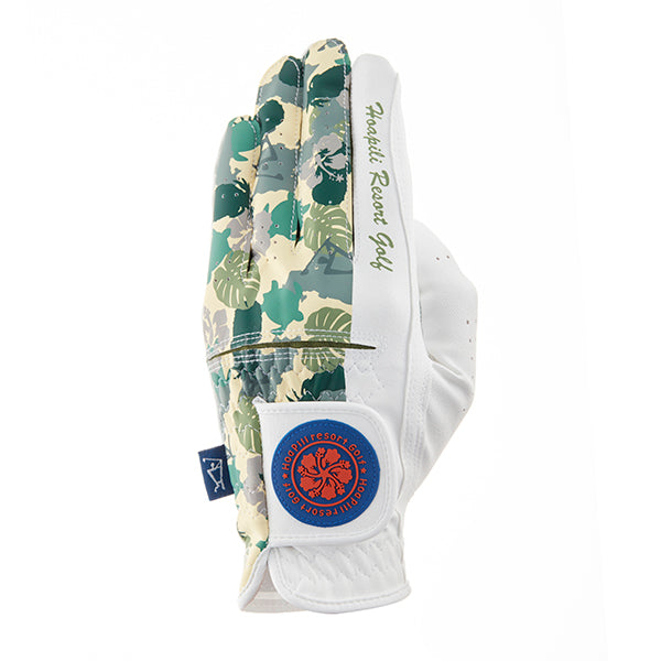 Golf gloves [Hawaiian camouflage] (Khaki) Left hand worn Unisex