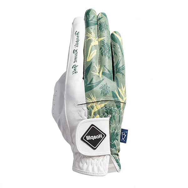 Golf gloves [tropical] (khaki) worn on right hand