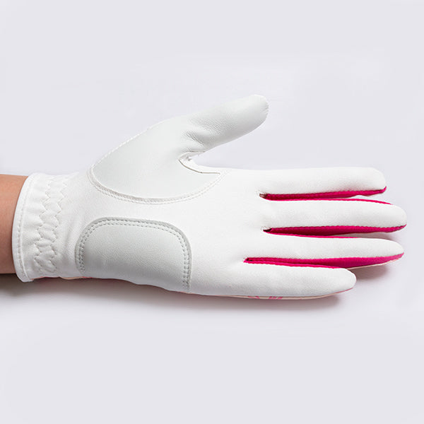 Golf gloves [tropical] (pink) worn on left hand