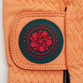 Leather golf gloves [Hibiscus series] (orange) Left hand worn, both men and women