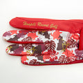 Golf gloves [Hawaiian camouflage] (red) Left hand worn for both men and women