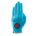 Leather golf gloves [Hibiscus series] (Blue) Left hand worn, both men and women