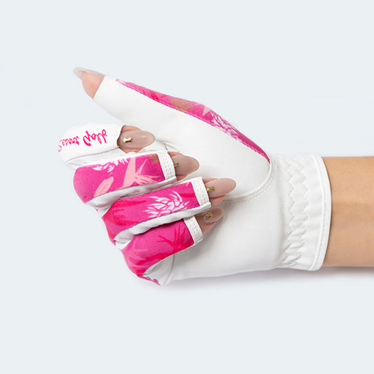 Golf gloves [tropical] (pink FTC) worn on right hand