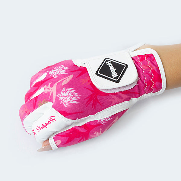 Golf gloves [tropical] (pink FTC) worn on right hand