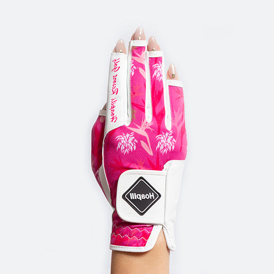 Golf gloves [tropical] (pink FTC) worn on right hand