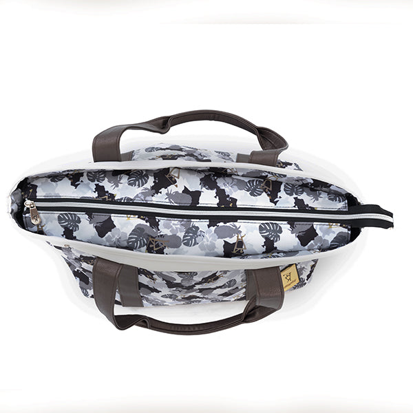 Tote bag Hawaiian camouflage black