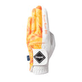 Golf glove [tropical] (orange) worn on left hand