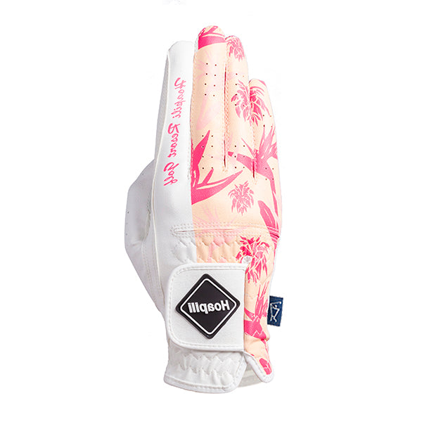 Golf gloves [tropical] (pink) worn on right hand