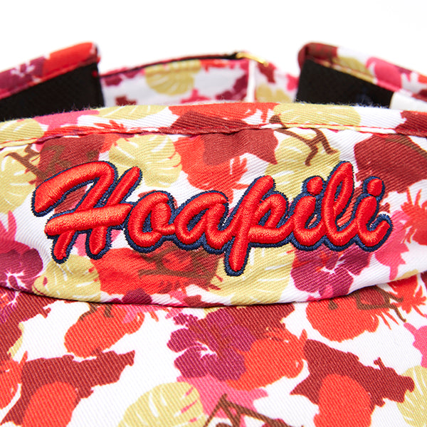 Hoapili Sun Visor (Hawaiian Camouflage) Red